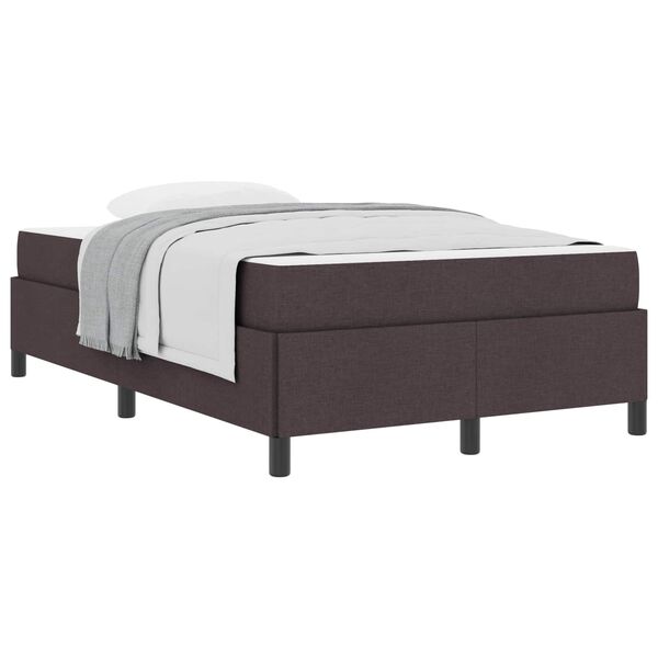 vidaXL Cama tipo Box Spring Marr&oacute;n Oscuro 120 x 190 cm tela