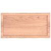 vidaXL Tablero mesa madera roble tratada marr&oacute;n claro 80x40x(2-4) cm