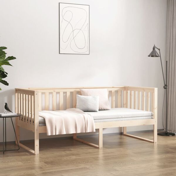 vidaXL Sof&aacute; cama sin colch&oacute;n madera maciza de pino 90x200 cm