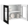 vidaXL Mueble de Cocina con puerta Kalmar Roble Negro 80 x 31 x 60 cm
