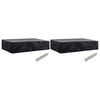 vidaXL Fundas de muebles de jard&iacute;n 2 uds 8 ojales 218x77x55 cm