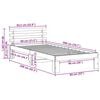 vidaXL Estructura de cama con cabecera Marr&oacute;n cera 80 x 200 cm