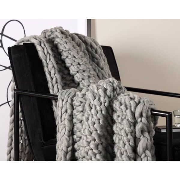 Venture Home Manta Kate acr&iacute;lico poli&eacute;ster gris claro 170x130 cm