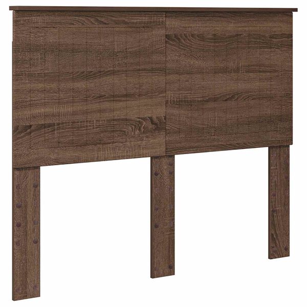 vidaXL Cabecero con cabecera Roble Marr&oacute;n 120 cm Madera contrachapada