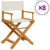 vidaXL 8 sillas plegables de tela color crema y blanco