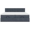 vidaXL Estructura cama otomana colchones terciopelo gris oscuro
