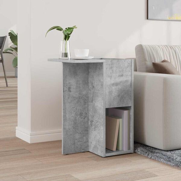 vidaXL Mesa Auxiliar Gris Concreto 35 x 40 x 55 cm