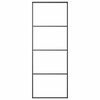 vidaXL Puerta corredera ESG vidrio y aluminio negra 76x205 cm