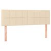vidaXL Cama box spring con colch&oacute;n tela color crema 140x190 cm