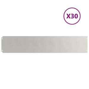vidaXL Bordes para césped 30 uds 20x103 cm acero inoxidable