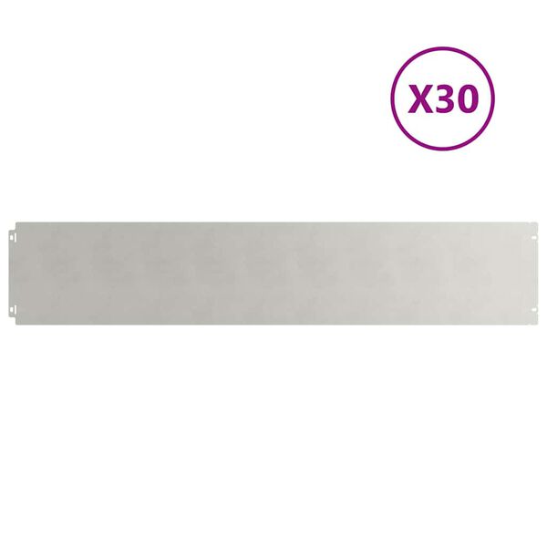 vidaXL Bordes para césped 30 uds 20x103 cm acero inoxidable