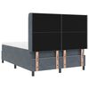 vidaXL Cama tipo Box Spring Gris oscuro 140 x 190 cm Terciopelo