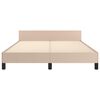 vidaXL Estructura de cama con cabecero sin colchón capuchino 140x200cm