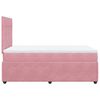 vidaXL Cama box spring con colch&oacute;n terciopelo rosa 120x190 cm