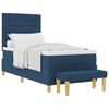 vidaXL Cama tipo Box Spring con cabecera Azul 200 x 90 cm tela