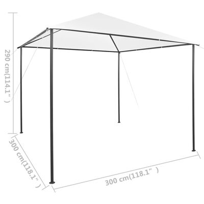vidaXL Cenador blanco 3x3x2,9 m 180 g/m²