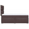 vidaXL Cama box spring con colch&oacute;n tela marr&oacute;n oscuro 80x200 cm