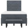 vidaXL Cama tipo Box Spring Gris oscuro 120 x 200 cm Terciopelo