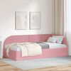 vidaXL Estructura de cama en esquina Rosa 90 cm x 190 cm Terciopelo