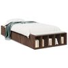 vidaXL Estructura de cama madera de ingenier&iacute;a roble marr&oacute;n 90x200 cm