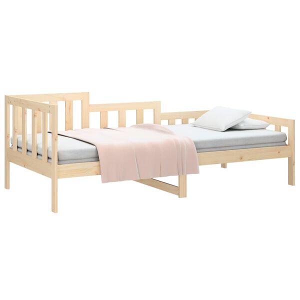 vidaXL Sof&aacute; cama sin colch&oacute;n madera maciza de pino 90x200 cm