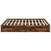 vidaXL Cama con cajones madera de ingenier&iacute;a roble ahumado 180x200 cm