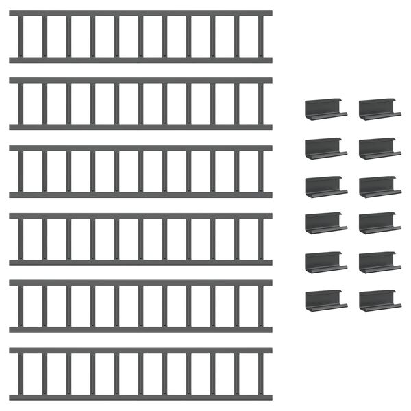 vidaXL Protecci&oacute;n de Nieve para Techo Antracita 600 x 2,5 x 20 cm