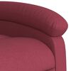 vidaXL Sill&oacute;n reclinable elevable tela rojo tinto