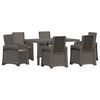 vidaXL Conjunto de Comedor de Jard&iacute;n 7 uds. Gris Claro PP