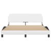 vidaXL Estructura de cama Dover cuero sint&eacute;tico blanco 160x200cm