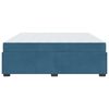 vidaXL Estructura de cama con colch&oacute;n Azul Oscuro 200 x 200 cm tela