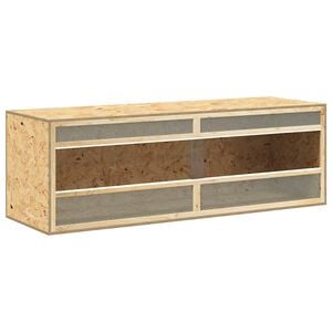 vidaXL Terrario de madera contrachapada 144x46x48 cm