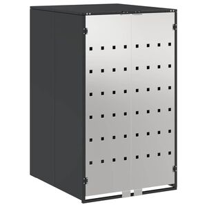 vidaXL Almacenamiento de Contenedor Rodante con Tapa Abatible a Gas para Contenedor de 240L