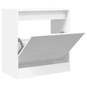vidaXL Zapatero de madera de ingenier&iacute;a blanco 60x34x63,5 cm
