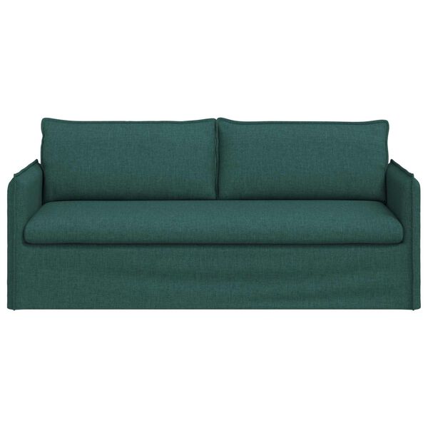 vidaXL Sof&aacute; Verde oscuro 196 x 82 x 85 cm tela