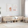 vidaXL Estructura de cama sin colch&oacute;n madera maciza de pino 100x200 cm