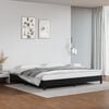 vidaXL Estructura de cama sin colch&oacute;n cuero sint&eacute;tico negro 200x200 cm