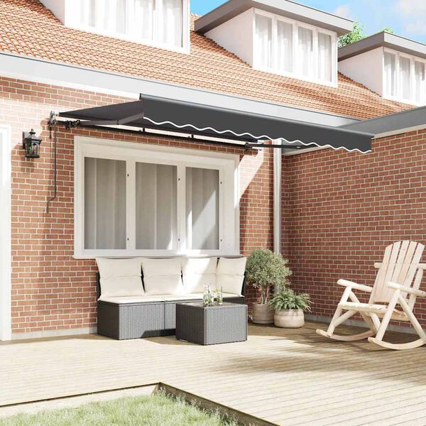 vidaXL Toldo Retr&aacute;ctil Antracita 300 x 200 cm tela