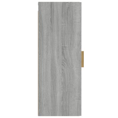 vidaXL Armario de pared madera contrachapada gris Sonoma 34,5x34x90 cm