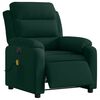 vidaXL Sill&oacute;n reclinable de masaje el&eacute;ctrico terciopelo verde oscuro