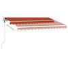 vidaXL Toldo de pie autom&aacute;tico naranja y marr&oacute;n 300x250 cm