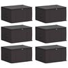 vidaXL Caja de almacenamiento con ventana superior transparente 6 uds.