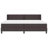 vidaXL Cama tipo Box Spring Marr&oacute;n Oscuro 200 x 200 cm Poli&eacute;ster