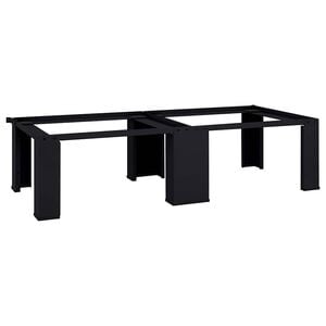 vidaXL Pedestal para Lavadora 2 pcs Negro 64 x 55 x 32.5 cm Acero
