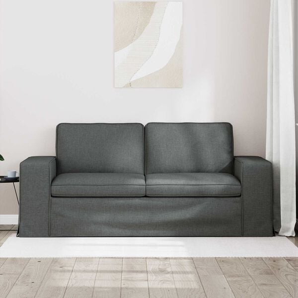 vidaXL Sof&aacute; 140cm Gris oscuro Metal
