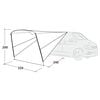 Outwell Toldo de camper Touring Canopy negro y gris