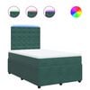 vidaXL Cama box spring con colch&oacute;n terciopelo verde oscuro 120x190 cm
