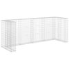 vidaXL Muro de gaviones para contenedor de basura acero 320x100x120 cm