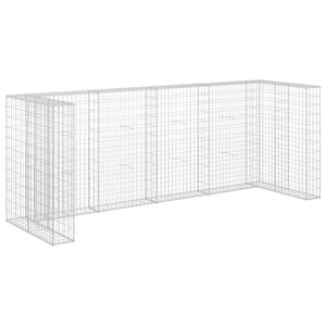 vidaXL Muro de gaviones para contenedor de basura acero 320x100x120 cm