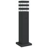 vidaXL L&aacute;mpara de suelo de exterior con enchufe aluminio negro 50 cm
